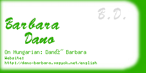 barbara dano business card